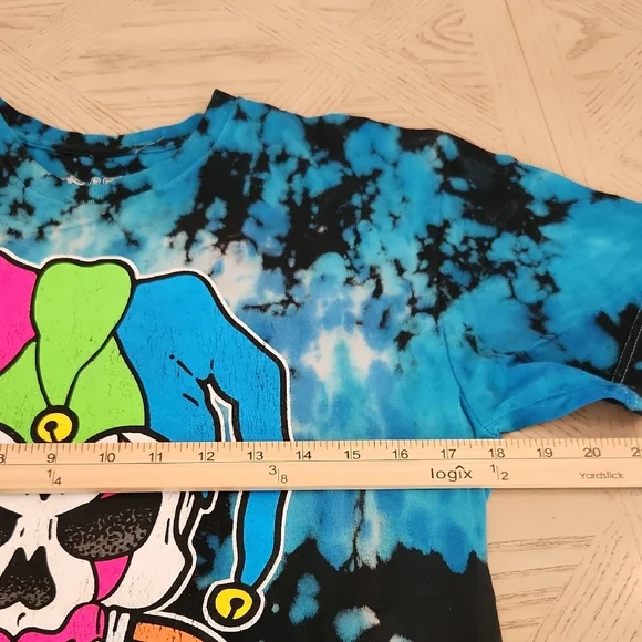 Graffix Colorful Tie Dyed Jester Tee Unisex Size Small - Picture 4 of 6